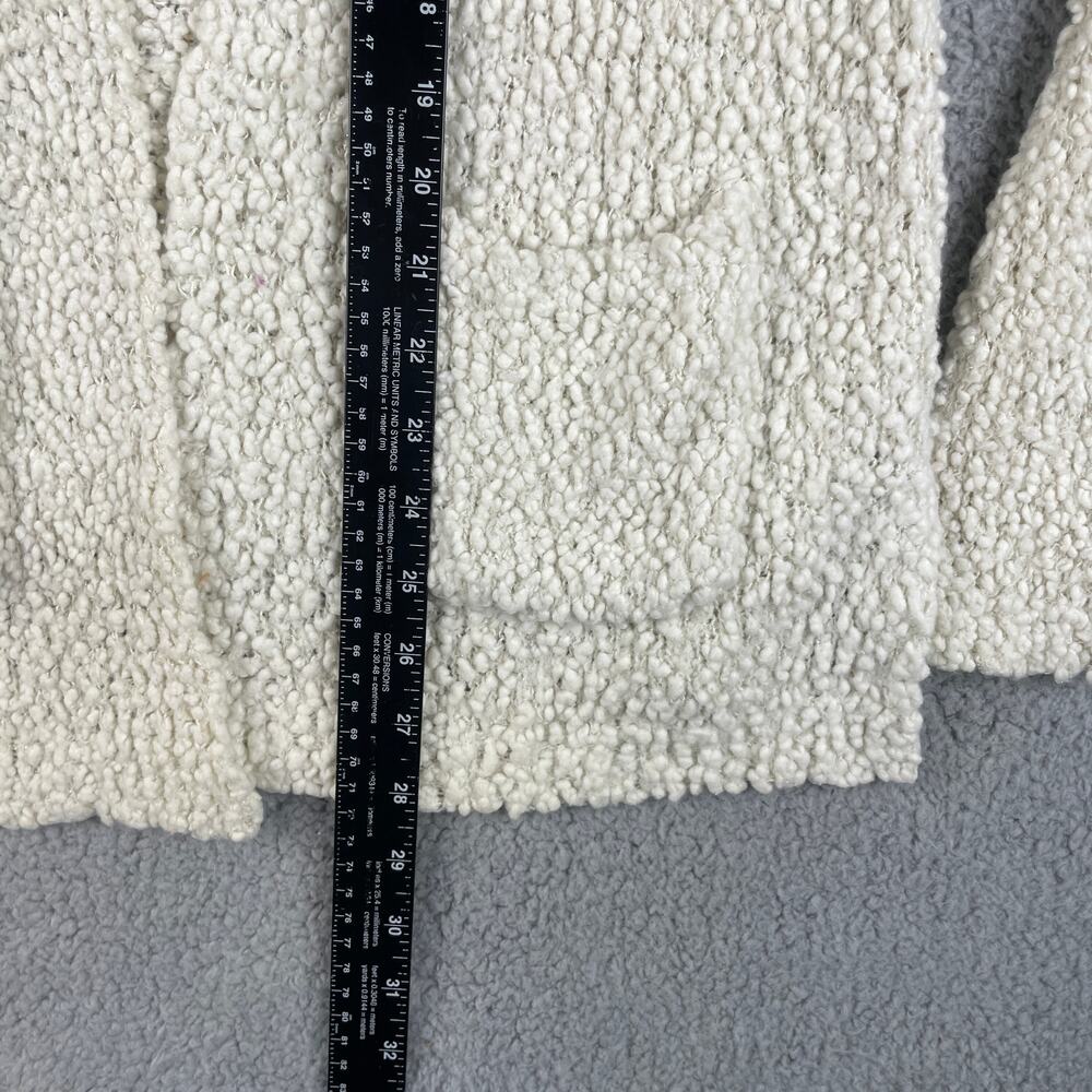 Mossimo Supply Co Women's Small White Nylon Long Sleeve Cardigan with Pockets - Picture 8 of 10